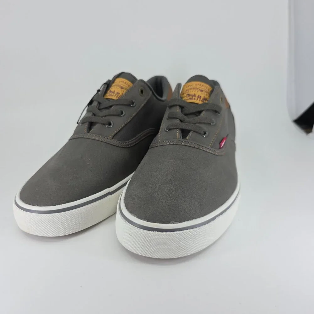 Levi’s Mens Shoes Size 11 Comfort Etha Canvas SB Charcoal‎ Grey Classic Casual